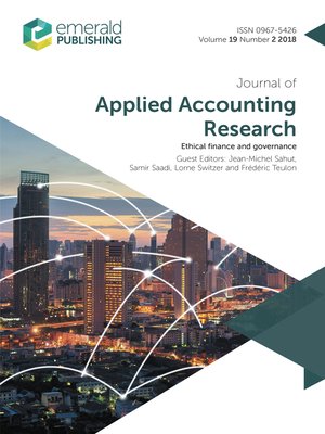 cover image of Journal of Applied Accounting Research, Volume 19, Number 2